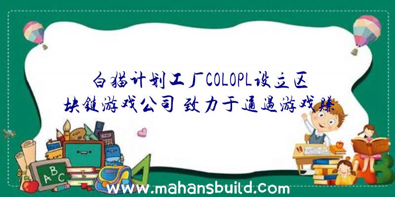 白猫计划工厂COLOPL设立区块链游戏公司